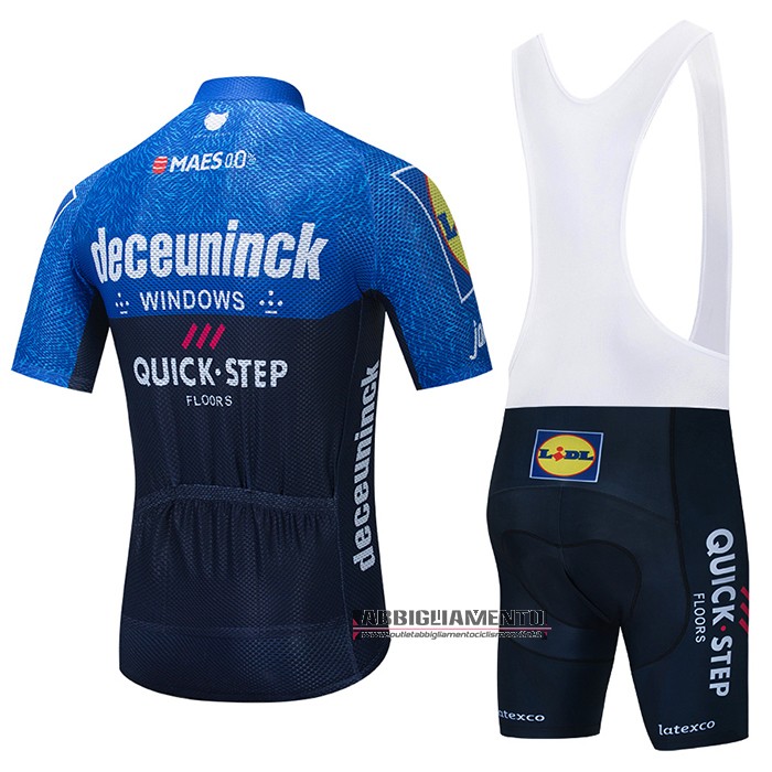 Abbigliamento Deceuninck Quick Step 2021 Manica Corta e Pantaloncino Con Bretelle Blu Viola - Clicca l'immagine per chiudere
